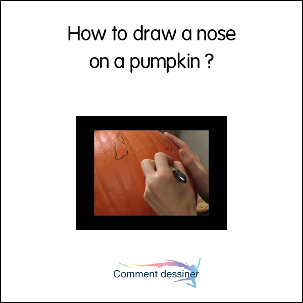 How to draw a nose on a pumpkin